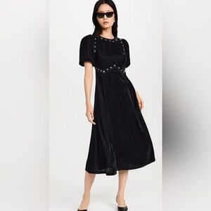 Sea Caryl beaded velvet dress